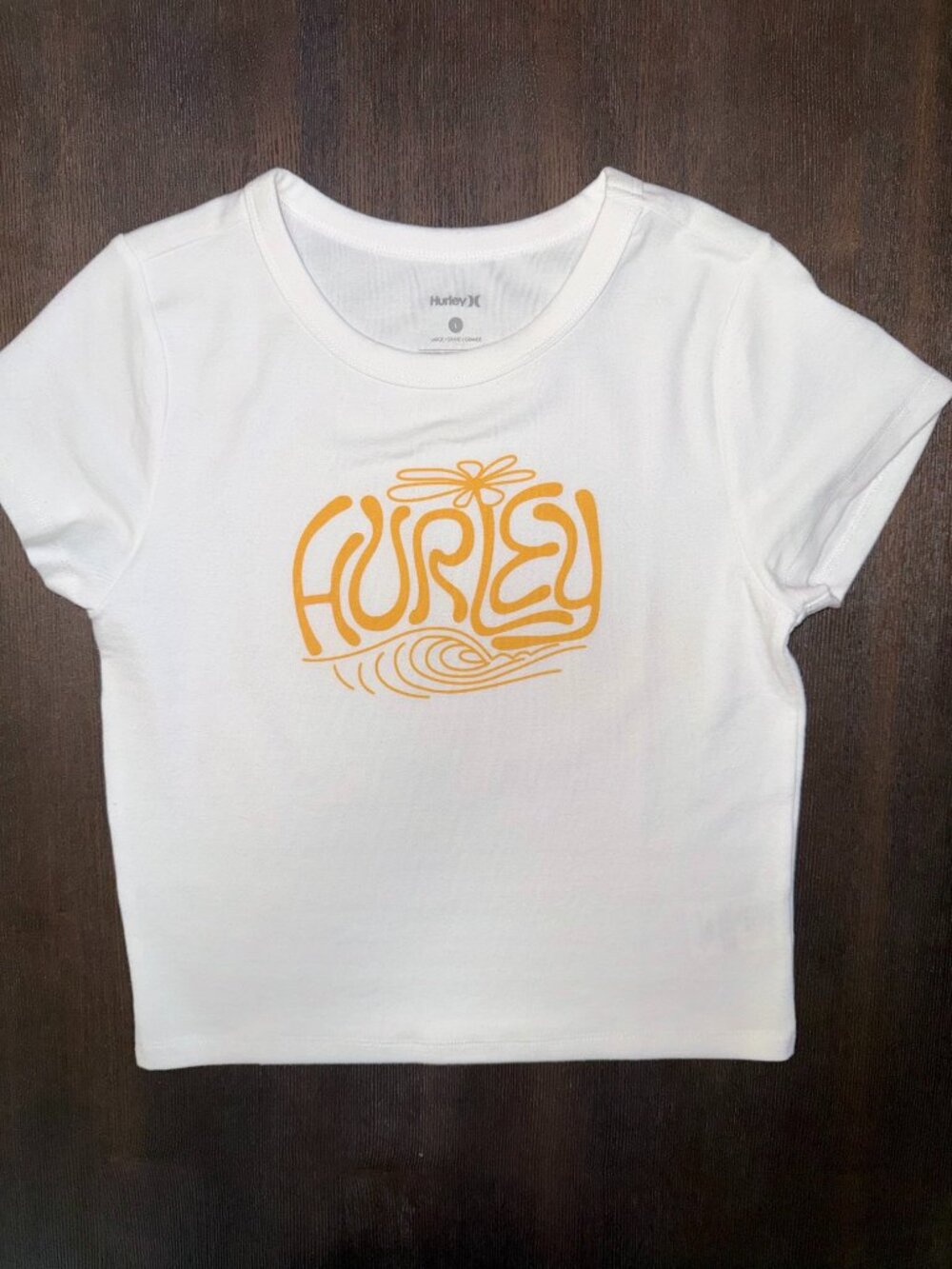 Hurley Women’s White Crop Tee – Size L